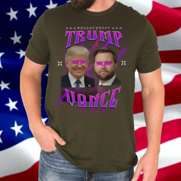 Trump Vance 2024 Shirt MAGA 2024 Tee Gangsta Donald Trump Political T-Shirt JD Vance 2024 Presidential Shirt Republican Conservative Gift2