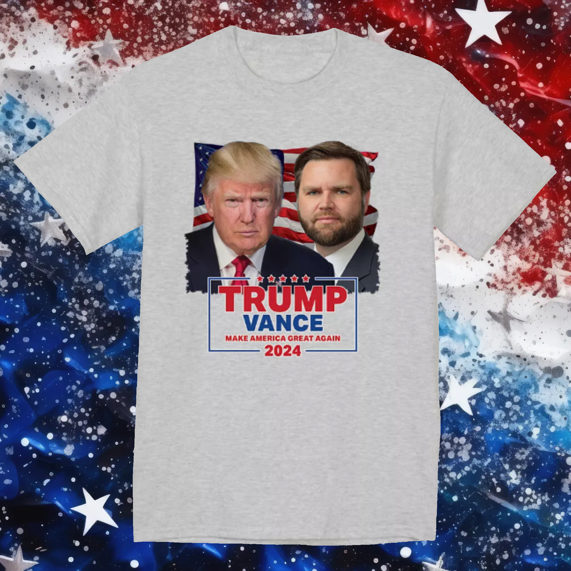 Trump Vance 2024 Shirt MAGA T-shirt American Flag Trump Merchandise Clothing