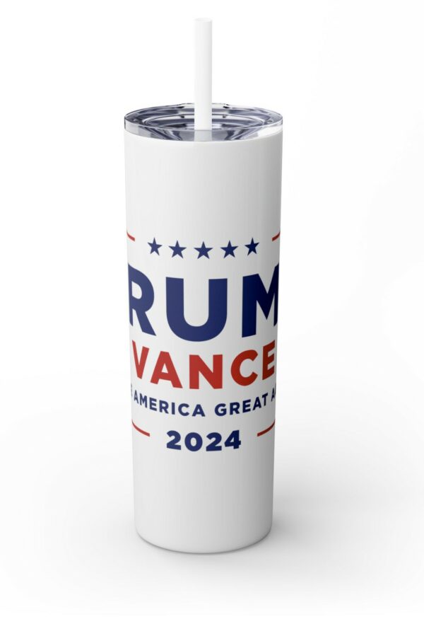 Trump Vance 2024 Skinny Tumbler with Straw, 20oz