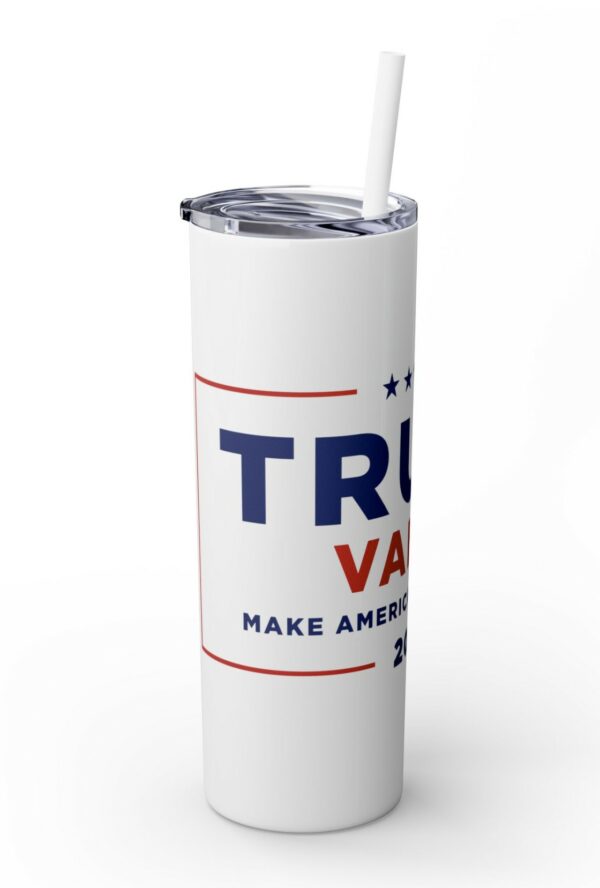 Trump Vance 2024 Skinny Tumbler with Straws, 20oz