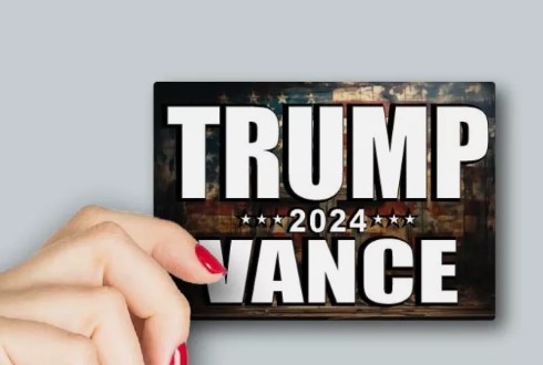 Trump Vance 2024 Sticker Decal Vote MAGA Fight President USA Flag Brandon Shot