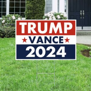 Trump Vance 2024 Yard Sign, Donald Trump President JD Vance Vice President 2024 Yard Sign