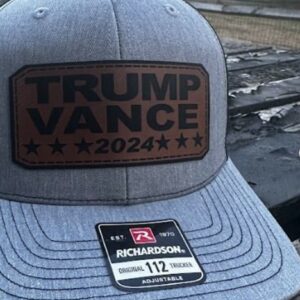 Trump Vance Leather Badge Hat