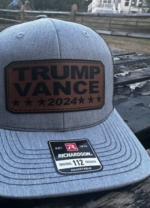 Trump Vance Leather Badge Hat