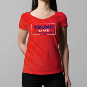 Trump Vance Make America Great Again Red V-Neck Shirts