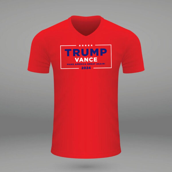 Trump Vance Make America Great Again Red V-Necks Shirt