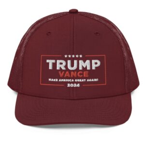 Trump-Vance Make America Great Again Snapback Trucker Cap Red