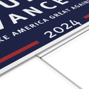 Trump Vance Yard Sign - Coroplast Visible Text Long Lasting Proud Trump 2024 Uss