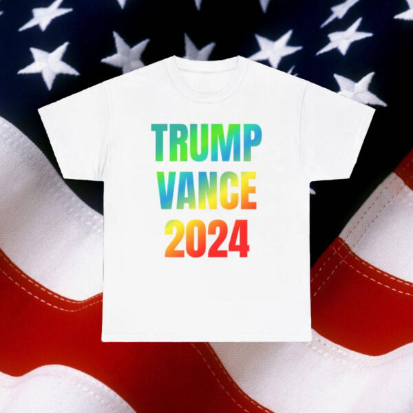 Trump and JD Vance 2024 VP pick Winning Ticket t shirt Vote Republican MAGA tee Vibrant fun graphic rainbow colors stylish patriotic shirt