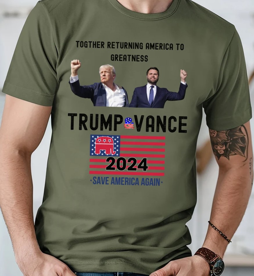Trump and VP Unisex Softstyle T-Shirt, MAGA shirt, jd Vance, Trump & Vance, Trump VP pick, trump vance 2024, trump vance, election trump 241