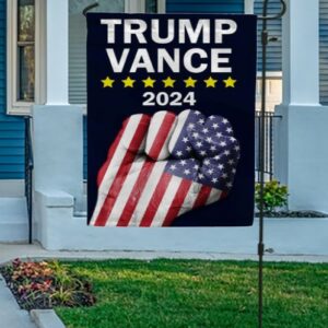 Vantaso House Flag America Presidential Election - Trump Vance 2024 Fist Decorative Double Sided Banner for Yard Lawn3