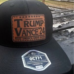 Trump Vance 2024 Leather Badge Hats