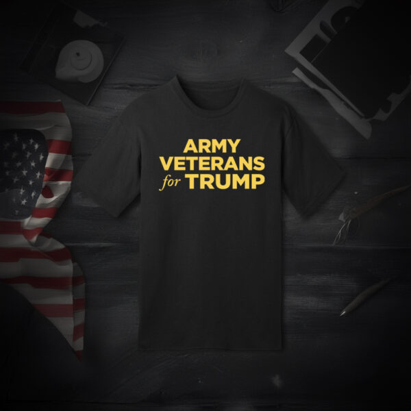 Army Veterans for Trump Black T-Shirt