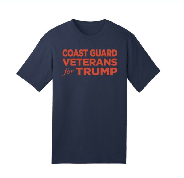 Coast Guard Veterans for Trump Navy T-Shirt