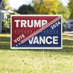 Official Trump Vance 2024 Presidential Election Plastic Yard Sign2