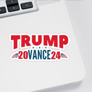 Official Trump Vance 2024 Sticker, USA Flag2