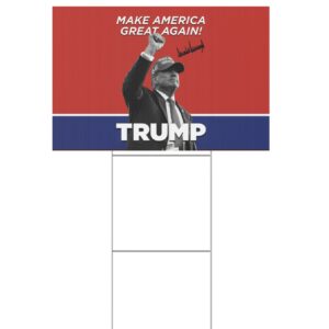 Signature TRUMP Make America Great Again Yard Sign US