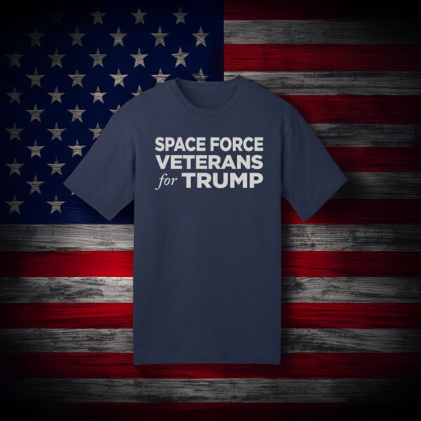 Space Force Veterans for Trump Navy T-Shirts