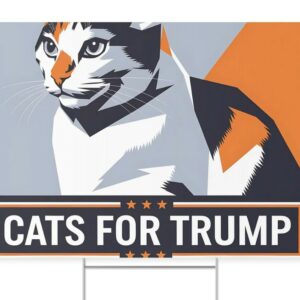 Cats For Trump Vance Yard Sign, Trump Vance Yard Sign, Republican Garden Sign, President Election 2024, Political Lawn Sign2