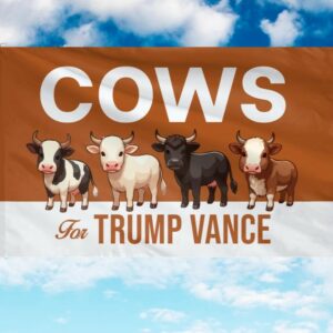 Cows For Trump Vance Flag, Trump Vance Kennedy Flag, Trump For President, Republican Flag, USA President Election 2024 Flag