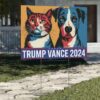 Dogs And Cats For Trump Vance Yard Sign, Trump Vance Yard Sign, Republican Garden Sign, President Election 2024, Political Lawn Sign