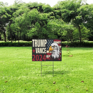 Donald Trump JD Vance 2024 Eagle Design Yard Sign, Trump Vance