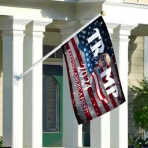 Double-side Printed Trump Keeping America First Flag, Trump For President 2024 Flag, Support Flag, Trump Republican Flag, Election Decor1