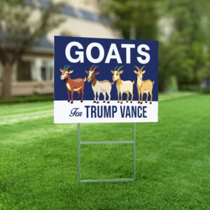 Goats For Trump Vance Yard Sign, Republican Garden Sign, President Election 2024