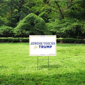 Jewish Voices for Trump Yard Sign US