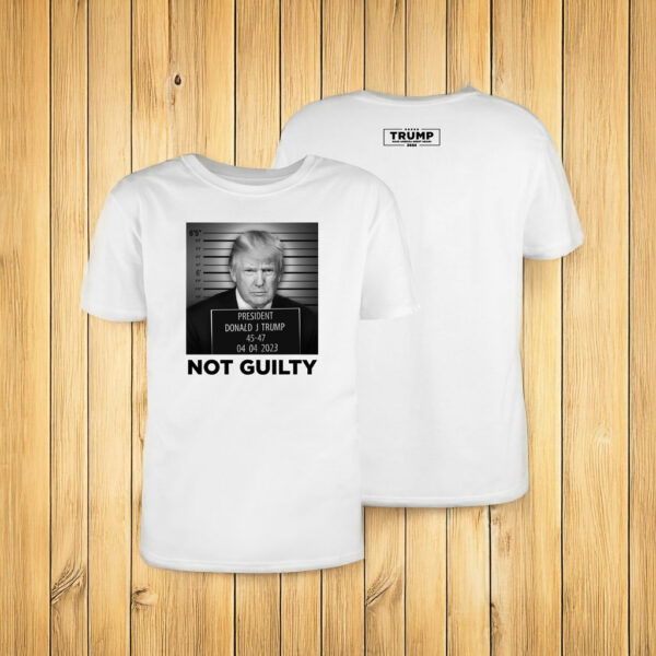 Official Trump Mugshot White Cotton T-Shirt