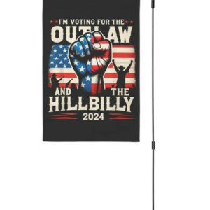 Outlaw Hillbilly Garden Flag - Trump Vance Flag - Trump Garden Flag - Trump 2024 Garden Flag - MAGA Garden Flag - Republican Yard Flags1