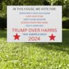 Trump 2024 Plastic Yard Sign, Trump Vance Take America Back Political Signage, 18 x 12 garden sign, stake included, double sided