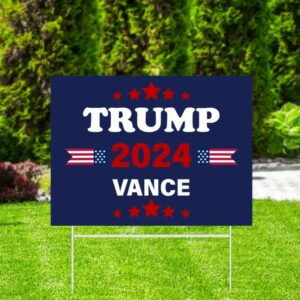 Trump 2024 Vance Yard Sign, Trump Sign, Patriotic Yard Sign, Republican Gift, Donald Trump 2024, Political Lawn Sign, Yard Sign, MAGA1