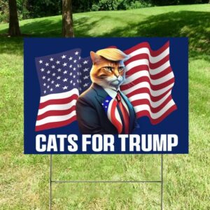 Trump 2024 Yard Sign, Cats for Trump Yard Sign, Republican Garden Sign, President Election 2024, Donald Trump Lawn Sign, Trump Vance 2024