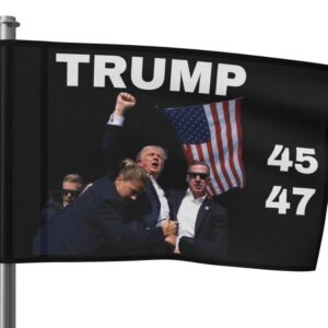 Trump 45 47 Flag Iconic Moment Trump 2024 MAGA Make America Great Again Gift for Her Gift for Him Custom Design1