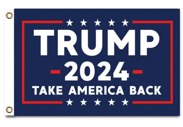 Trump Flag Donald 2024 Take America Back Banner Tapestry indoor and outdoor use