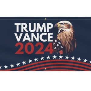 Trump Vance 2024 Banner, MAGA Banner, Republican Flag, American Eagle, Patriotic Banner1