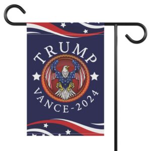 Trump Vance 2024 Eagle Flag Yard Sign, Double-Sided 12x18 Hanging Garden Flag, President Election Republican Outdoor Patriotic Decor Gifts2