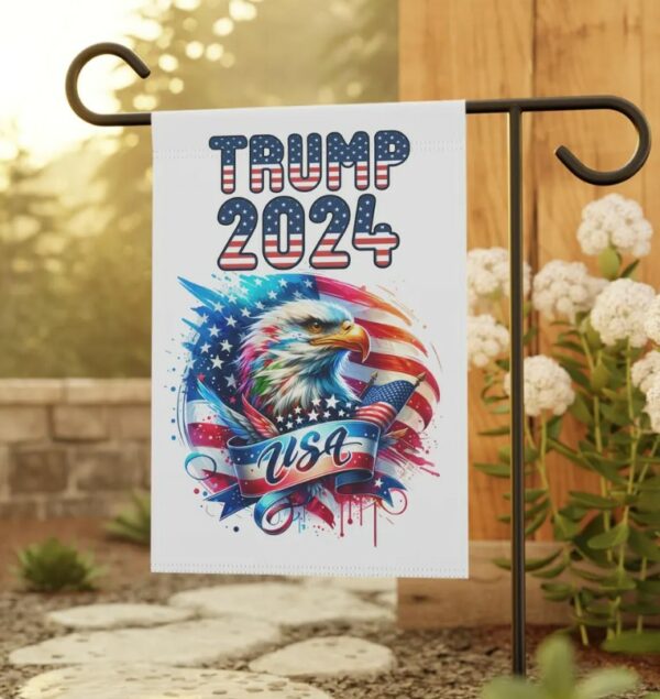 Trump Vance 2024 Garden Banner, Take America Back, Patriotic Yard Decor, American Flag Garden Sign, 12x18 Yard Flag, Political Yard Sign1