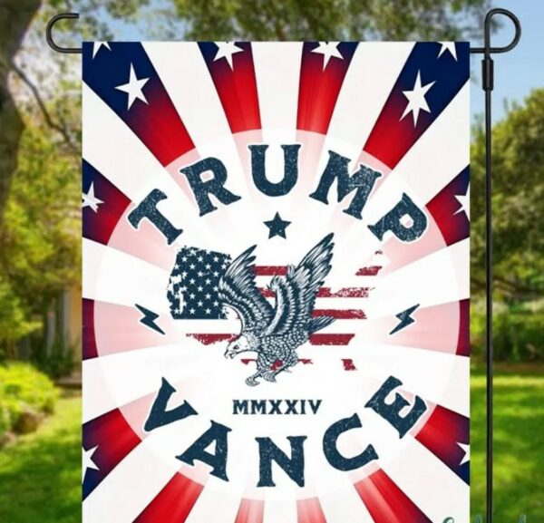 Trump Vance 2024 Garden FlagTrump Vance Circle Design Flag 2024Trump Vance Garden FlagTrump Yard FlagPatriotic Yard FlagsTrump Flag