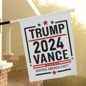 Trump Vance 2024 Lawn Flag Trump Flag Trump Banner Garden & House Banner 24.5 × 32 Trump 2024 Trump VP Pick JD Vance Vice President 20241