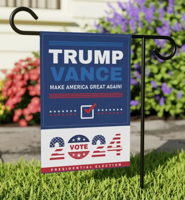 Trump Vance 2024 Rally Garden Flag, Trump Vance 2024 America Lawn Flag Trump For President House Flag Take America Back Lawn Rally Yard Flag2