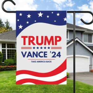 Trump Vance 2024 Republican Outdoor Garden Flag, American Political Yard Art, President Trump and Vance Campaign Gift, Patriotic Decor2