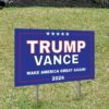 Trump Vance 2024 Yard Sign, Donald Trump President JD Vance, 18 x 12 Double-Sided Outside Lawn Decoration, Metal Stake Included, USA MADE1