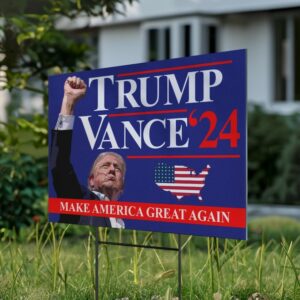 Trump Vance 2024 Yard Sign, Make America Great Again Yard Sign with Stakes, Take America Back Sign, Trump Fight Sign, Political Signage2