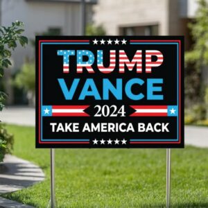 Trump Vance 2024 Yard Sign, Trump President Vance Vice President 2024, Donald Trump Yard Sign, Trump Vote Yard Sign, Double Sided3