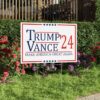 Trump Vance 2024 Yard Sign, Trump Vance Lawn Sign, Trump JD Vance 2024 Election Sign, Campaign Sign with Stake, 22X15 Yard Sign,Trump Sign