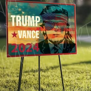 Trump & Vance Campaign Yard Sign 18x24 Inch Printable Sign Pro-Trump 2024 Digital Yard Sign1