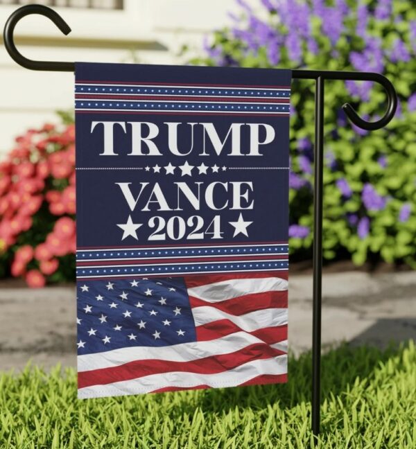 Trump Vance Flag Yard Sign, Double-Sided 12x18 Hanging Garden Flag President Election Republican Outdoor Patriotic Decor, Trump Vance Flag