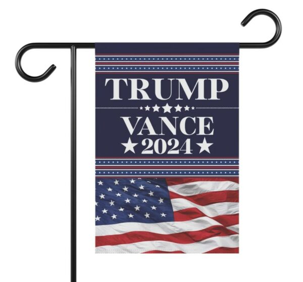 Trump Vance Flag Yard Sign, Double-Sided 12x18 Hanging Garden Flag President Election Republican Outdoor Patriotic Decor, Trump Vance Flag1